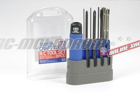 Werkzeug-Set blau "8er Satz" Tamiya 74085