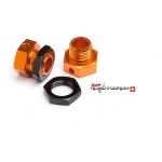 HPI Racing 101792 6.7mm Hex Wheel Adapter (Orange/Black)