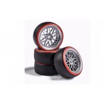 Carson 500900156 Räderset 1:10 Drift (4) silber/rot 500900156 Carson 500900156 Räderset 1:10 Drift (4) silber/rot 500900156