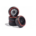 Carson 500900157 Räderset 1:10 Drift (4) schwarz/rot 500900157 Carson 500900157 Räderset 1:10 Drift (4) schwarz/rot 500900157