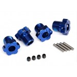 Traxxas 8654 Wheel hubs, splined, 17mm (blue-anodized) (4)
