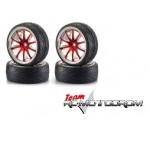 Carson 500900078 Big Wheel 1:10 Set 2 - Rot-Chrome Carson 500900078 Big Wheel 1:10 Set 2 - Rot-Chrome