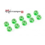 Gforce GF0401-041 Mutter mit Bund grün M4 10x Gforce GF0401-041 Mutter mit Bund grün M4 10x