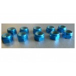 Gforce GF0401-044 Mutter mit Bund blau M4 10x Gforce GF0401-044 Mutter mit Bund blau M4 10x