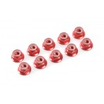 Gforce GF0401-035 Mutter mit Bund rot M3 10x Gforce GF0401-035 Mutter mit Bund rot M3 10x