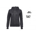 TJ5436N-BLACK-L Womens Black L Hood Fashion Full Zip  5436N